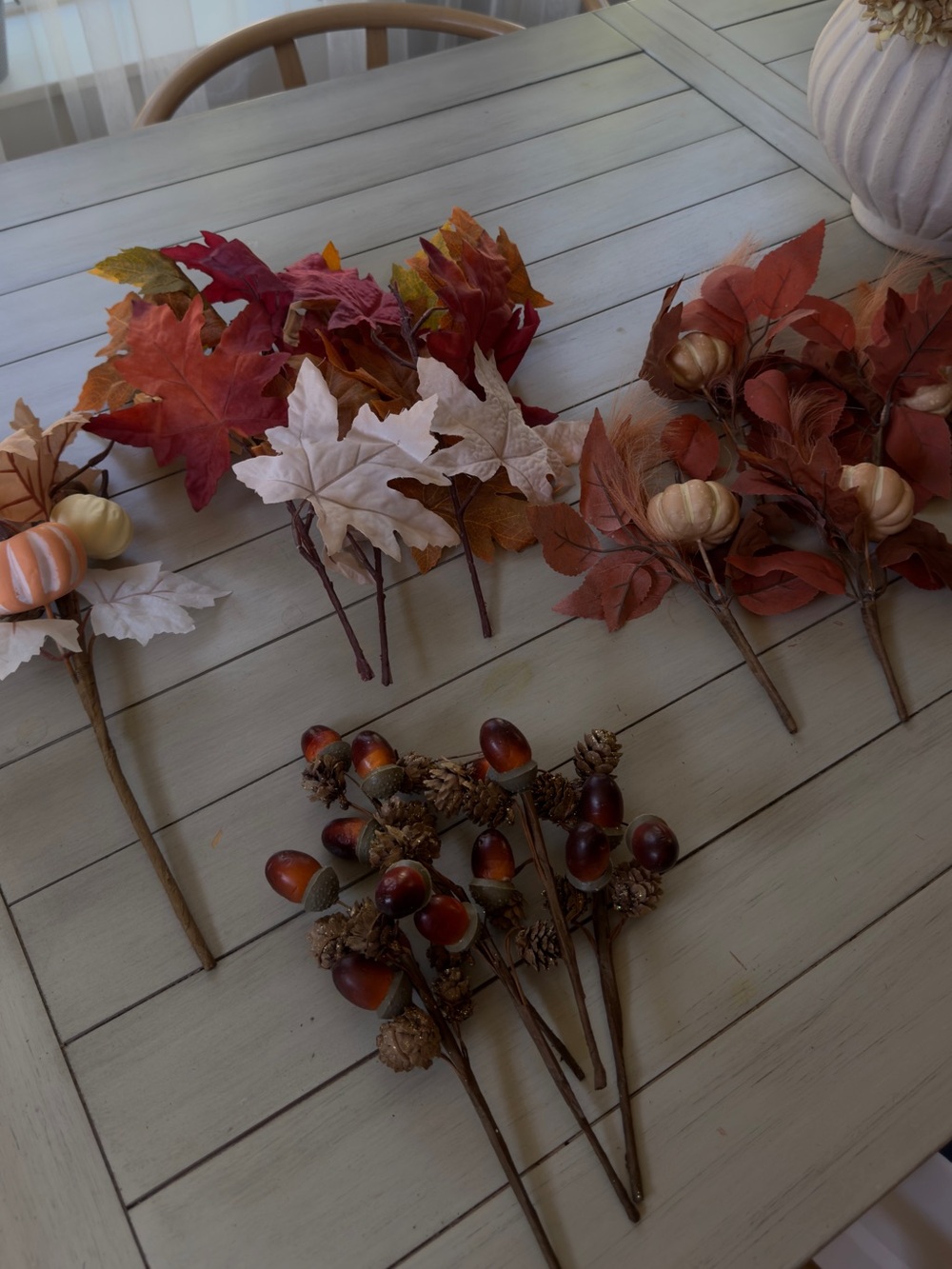 Autumn Harvest Decorative Fall Stems - Assorted Rust, Cream & Brown